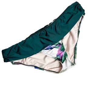 ANTONIO MELANI SWIMMING WOMEN BIKINI LEAF PRINT BIKINI BOTTOM NEW SIZE MEDIUM